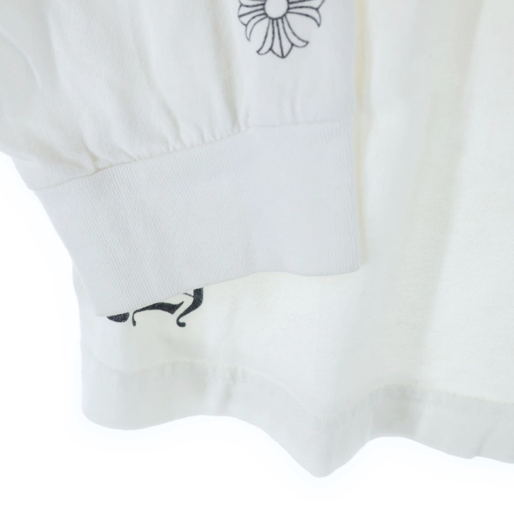 CHROME HEARTS(クロムハーツ) CH PLUS L S CHプラス アームプリント 長袖Tシャツ ロングスリーブカットソー ホワイト