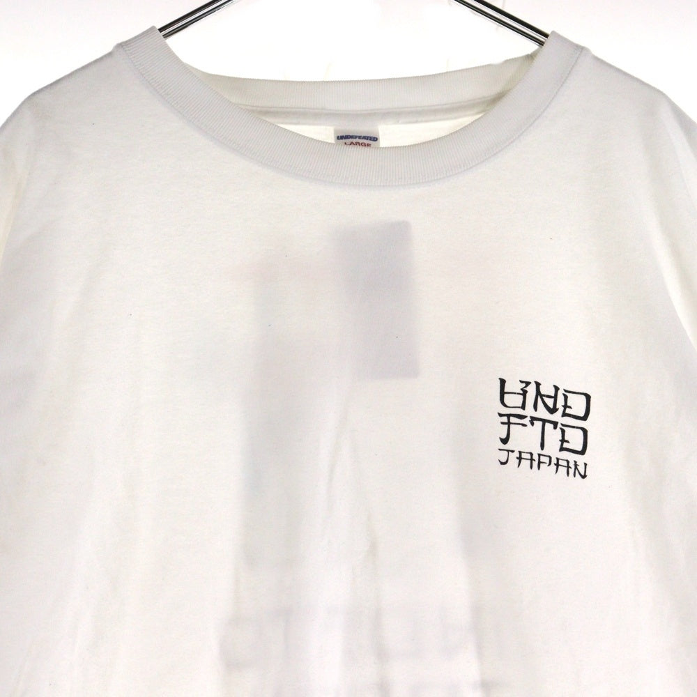 UNDEFEATED(アンディフィーテッド) UKIYOE SUMO L/S TEE バックプリント長袖Tシャツ カットソー ホワイト 777078001505
