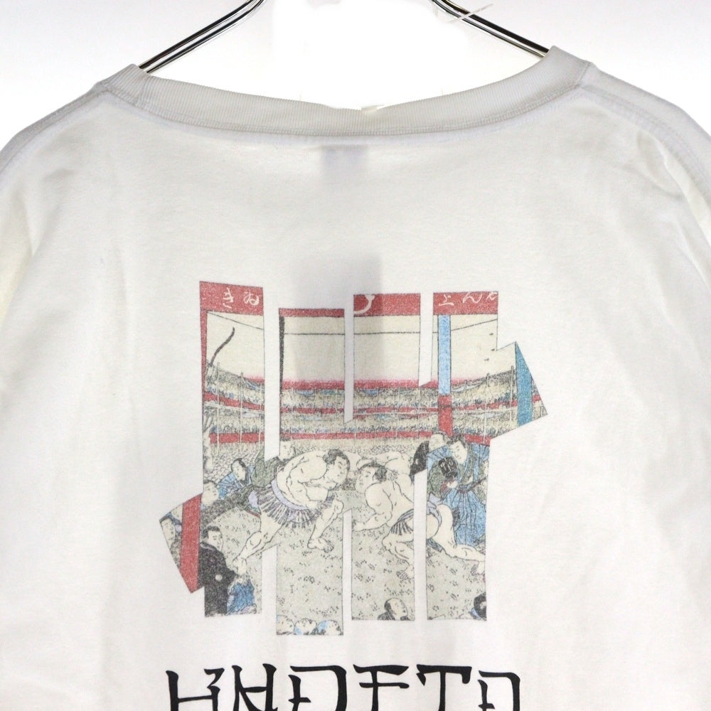 UNDEFEATED(アンディフィーテッド) UKIYOE SUMO L/S TEE バックプリント長袖Tシャツ カットソー ホワイト 777078001505