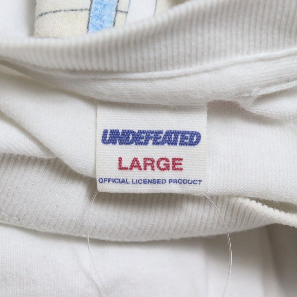 UNDEFEATED(アンディフィーテッド) UKIYOE SUMO L/S TEE バックプリント長袖Tシャツ カットソー ホワイト 777078001505