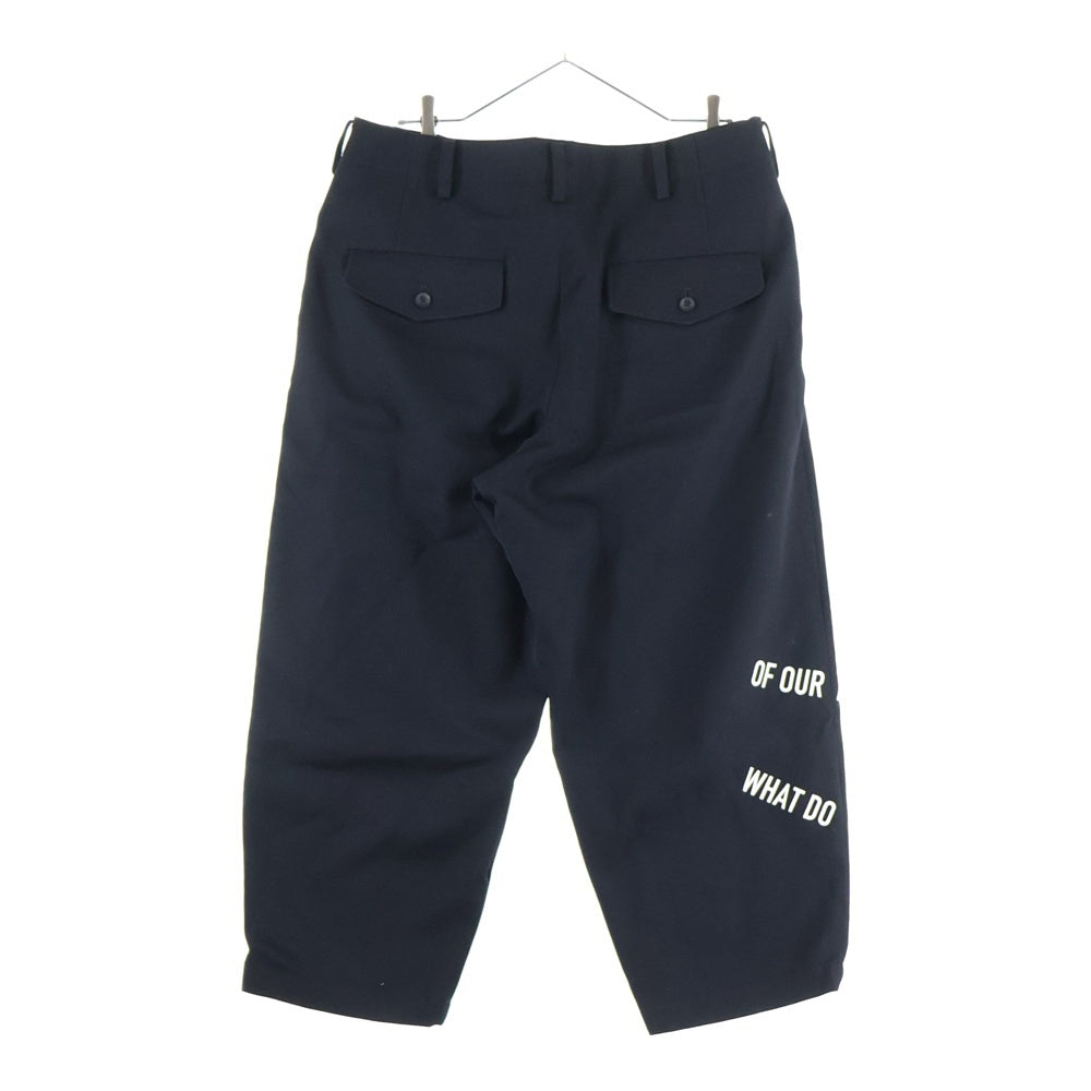 Yohji Yamamoto POUR HOMME(ヨウジヤマモト プールオム) メッセージP 2タックスラックス ブラック HX-P44-116