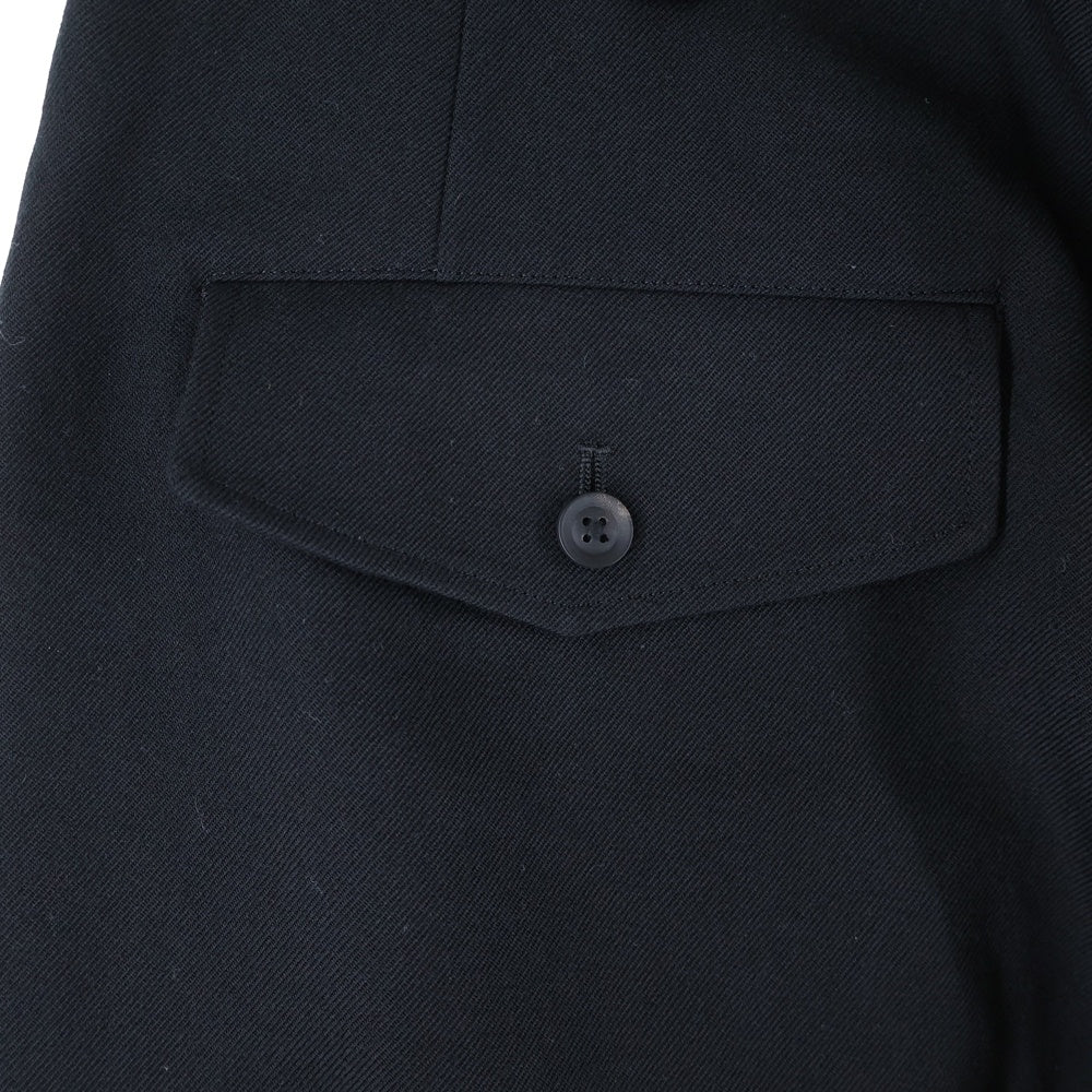 Yohji Yamamoto POUR HOMME(ヨウジヤマモト プールオム) メッセージP 2タックスラックス ブラック HX-P44-116