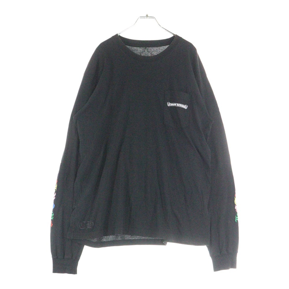 CHROME HEARTS(クロムハーツ) MLTCOL CEM CRS LS マルチセメタリークロスプリント ロングスリーブ 長袖Tシャツ ブラック