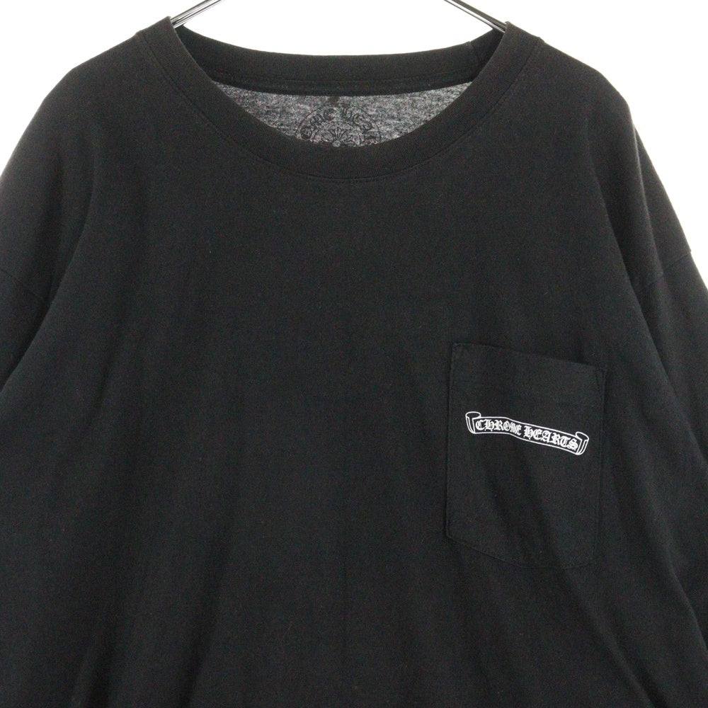 CHROME HEARTS(クロムハーツ) MLTCOL CEM CRS LS マルチセメタリークロスプリント ロングスリーブ 長袖Tシャツ ブラック