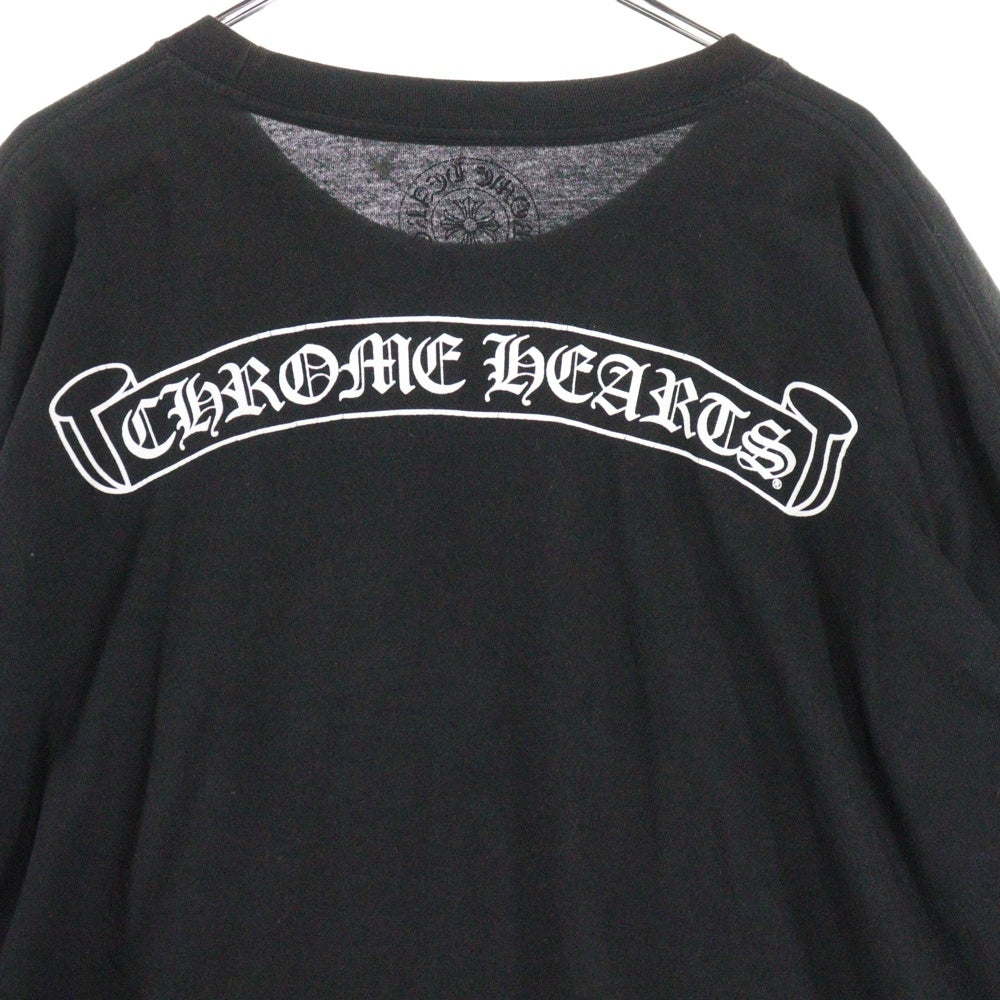 CHROME HEARTS(クロムハーツ) MLTCOL CEM CRS LS マルチセメタリークロスプリント ロングスリーブ 長袖Tシャツ ブラック