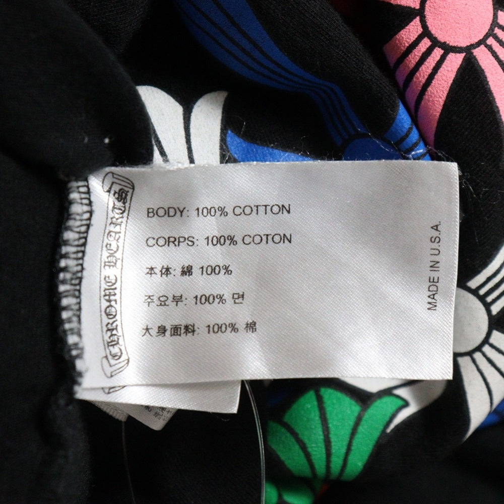 CHROME HEARTS(クロムハーツ) MLTCOL CEM CRS LS マルチセメタリークロスプリント ロングスリーブ 長袖Tシャツ ブラック