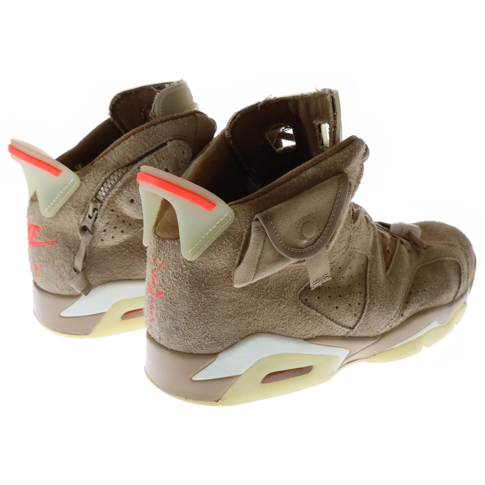 NIKE(ナイキ) ×TRAVIS SCOTT AIR JORDAN 6 RETRO SP BRITISH KAHKI DH0690-200 トラヴィススコット エアジョーダン6 ハイカットスニーカー ベージュ US10.5/28.5cm