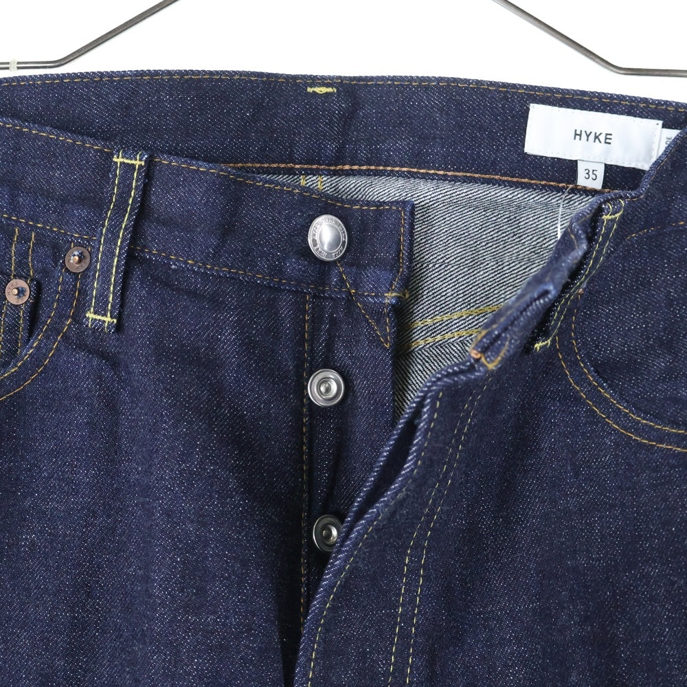 HYKE(ハイク) CLASSIC STRAIGHT クラシック ストレート ボタンフライ デニムパンツ インディゴ