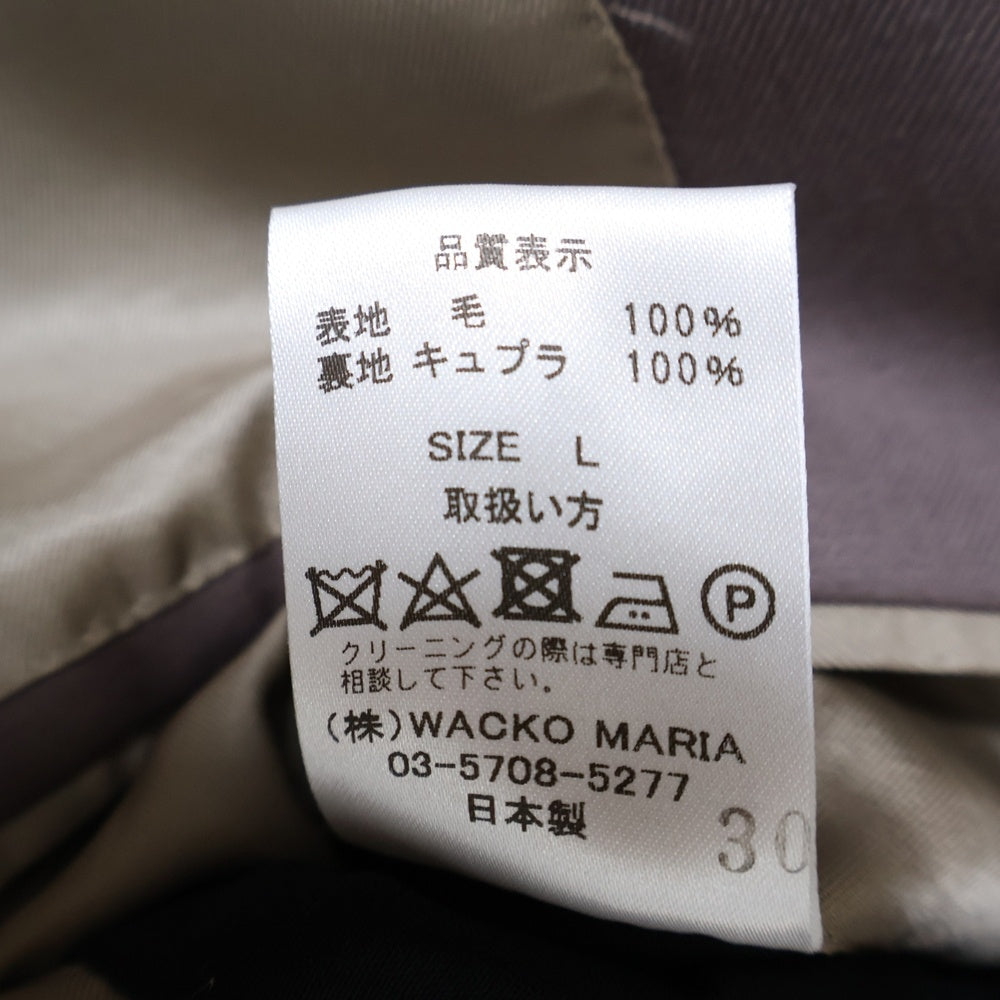 WACKO MARIA(ワコマリア) Ermenegildo Zegna SINGLE BREASTED JACKET シングルスーツジャケット テーラード パープル