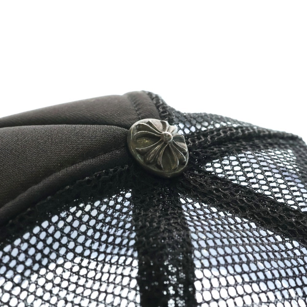CHROME HEARTS(クロムハーツ) Cemetery Cross Patch Trucker Cap セメタリークロスパッチトラッカーキャップ ベースボールキャップ クロスボール 帽子 ブラック