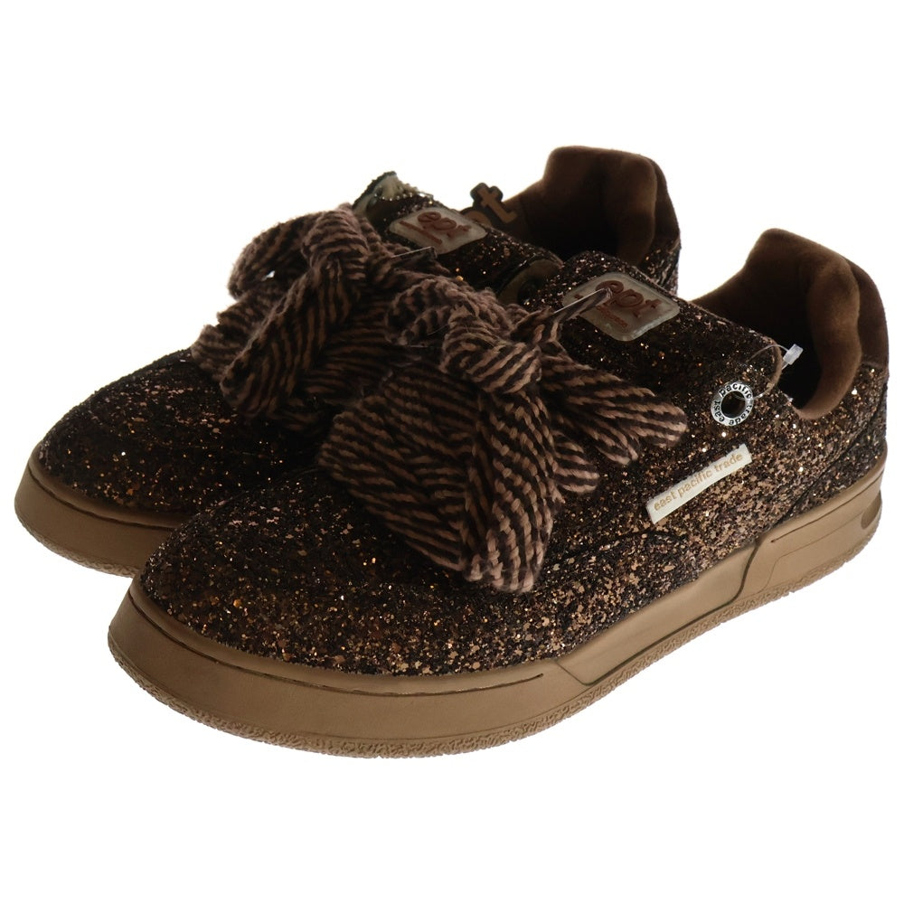 MASU(エムエーエスユー) × east pacific trade DREAM FAT SNEAKERS イーストパシフィックトレイド スパンコール グリッター ローカットスニーカー ブラウン EP4FN1FT383CO