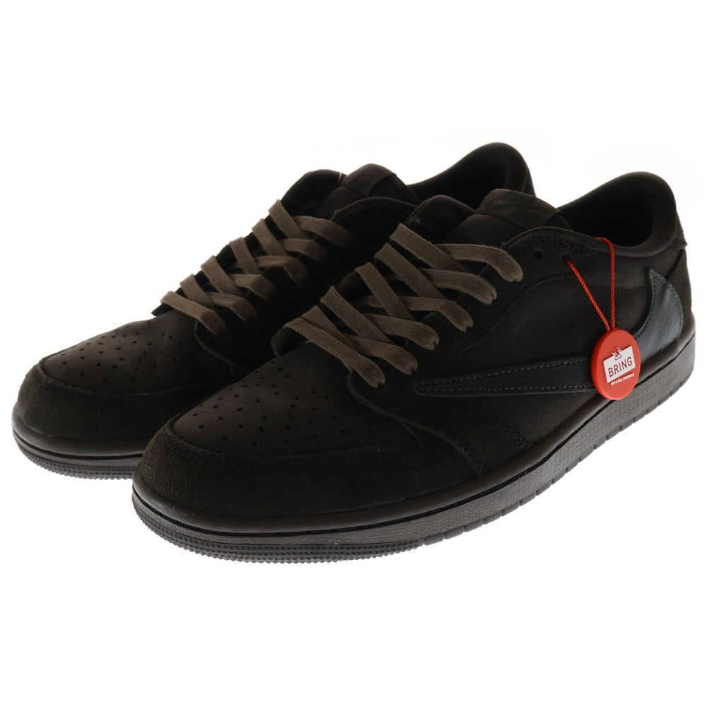 NIKE(ナイキ) ×TRAVIS SCOTT AIR JORDAN 1 LOW OG SP VELVET BROWN DM7866-202 トラヴィススコット エアジョーダン1 ローカットスニーカー ブラウン US8.5/26.5cm