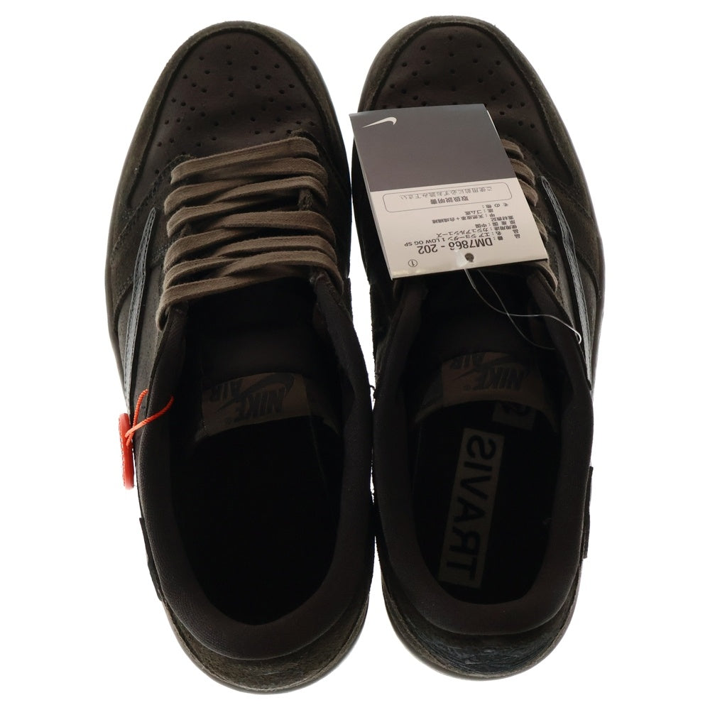 NIKE(ナイキ) ×TRAVIS SCOTT AIR JORDAN 1 LOW OG SP VELVET BROWN DM7866-202 トラヴィススコット エアジョーダン1 ローカットスニーカー ブラウン US8.5/26.5cm