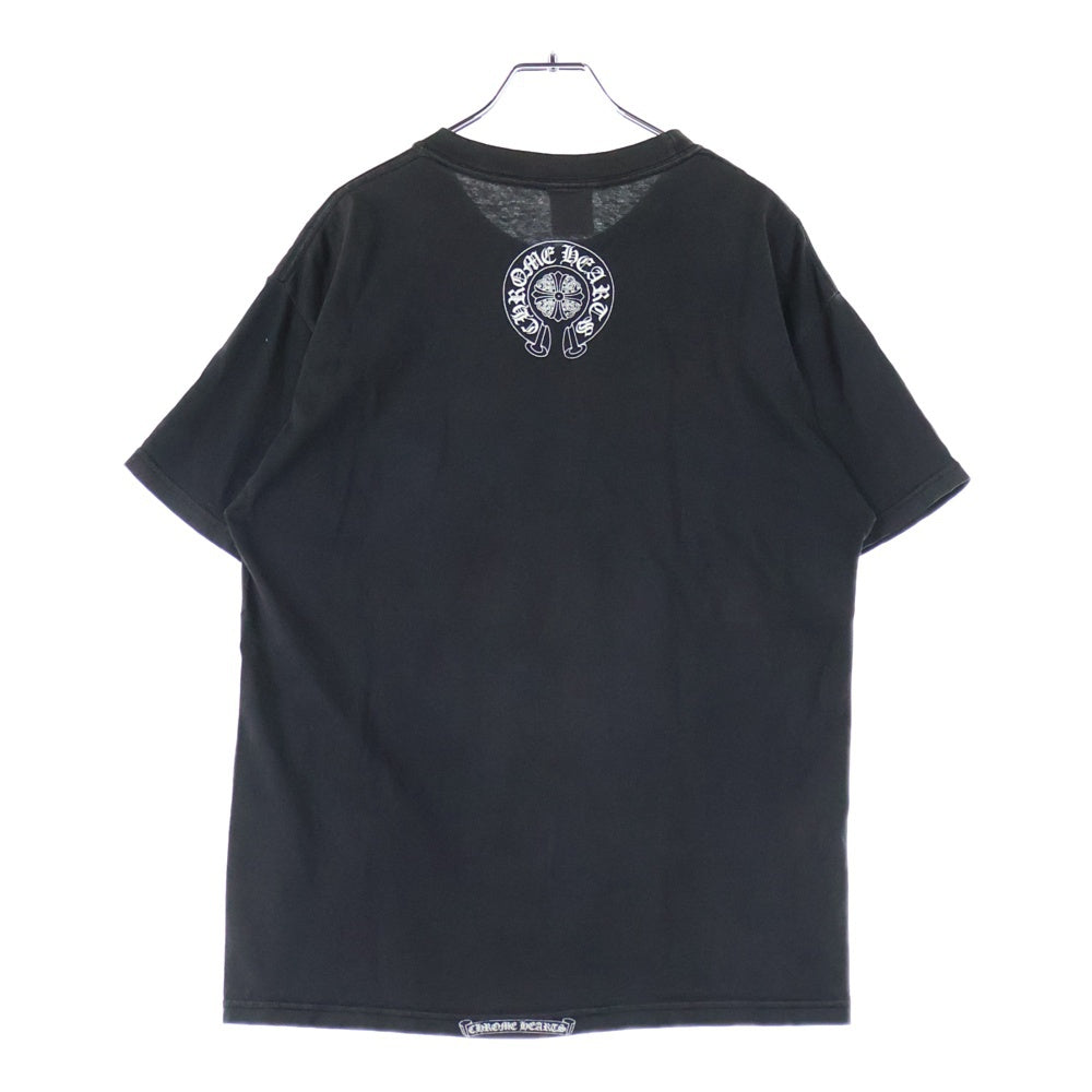 CHROME HEARTS(クロムハーツ) OLD オールドモデル バックホースシュー ダガープリントポケット 半袖Tシャツ カットソー ブラック