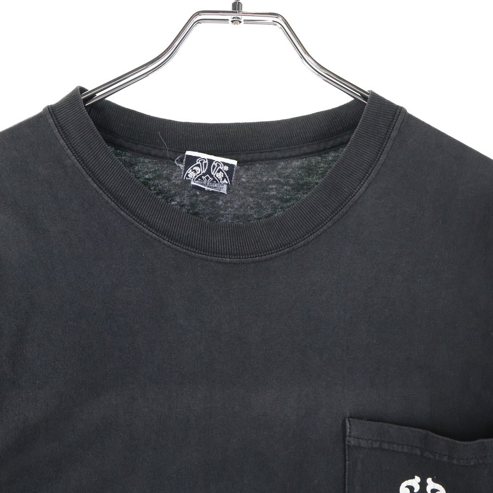 CHROME HEARTS(クロムハーツ) OLD オールドモデル バックホースシュー ダガープリントポケット 半袖Tシャツ カットソー ブラック