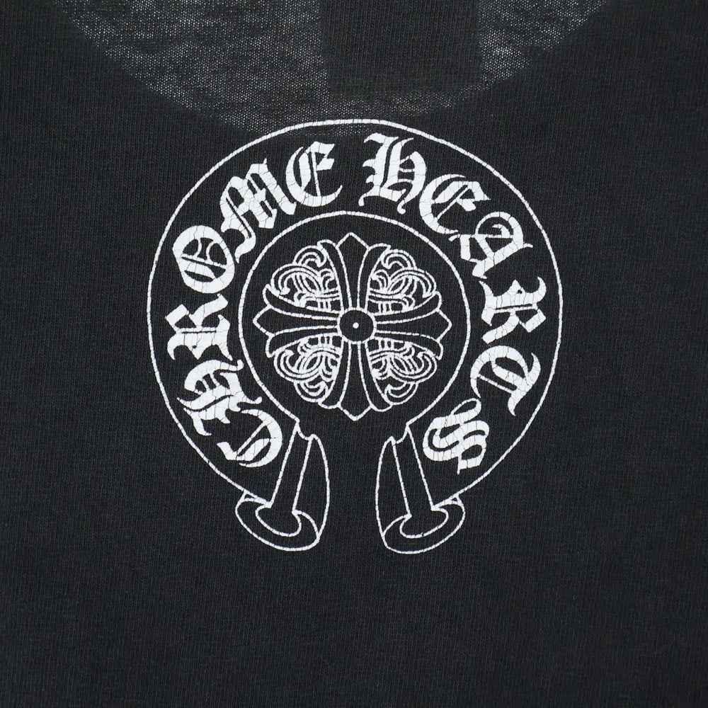 CHROME HEARTS(クロムハーツ) OLD オールドモデル バックホースシュー ダガープリントポケット 半袖Tシャツ カットソー ブラック