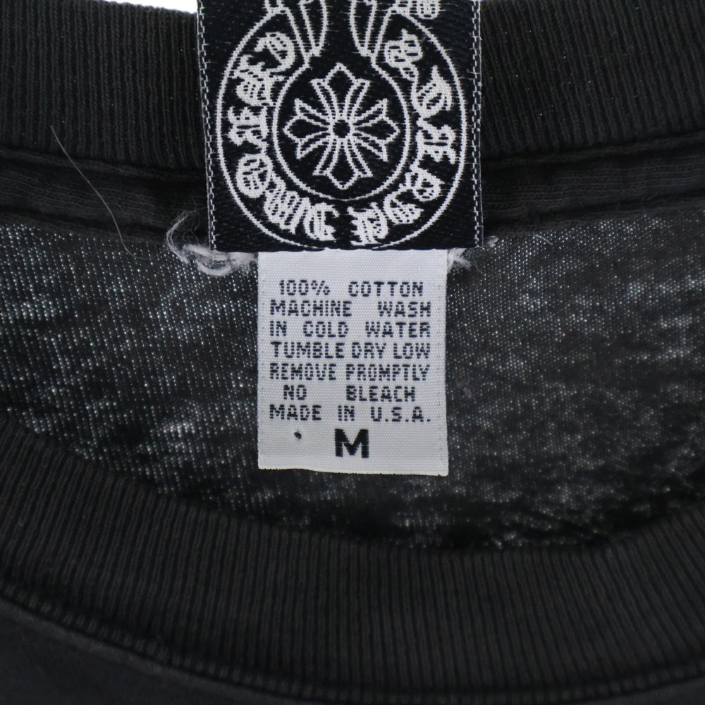 CHROME HEARTS(クロムハーツ) OLD オールドモデル バックホースシュー ダガープリントポケット 半袖Tシャツ カットソー ブラック