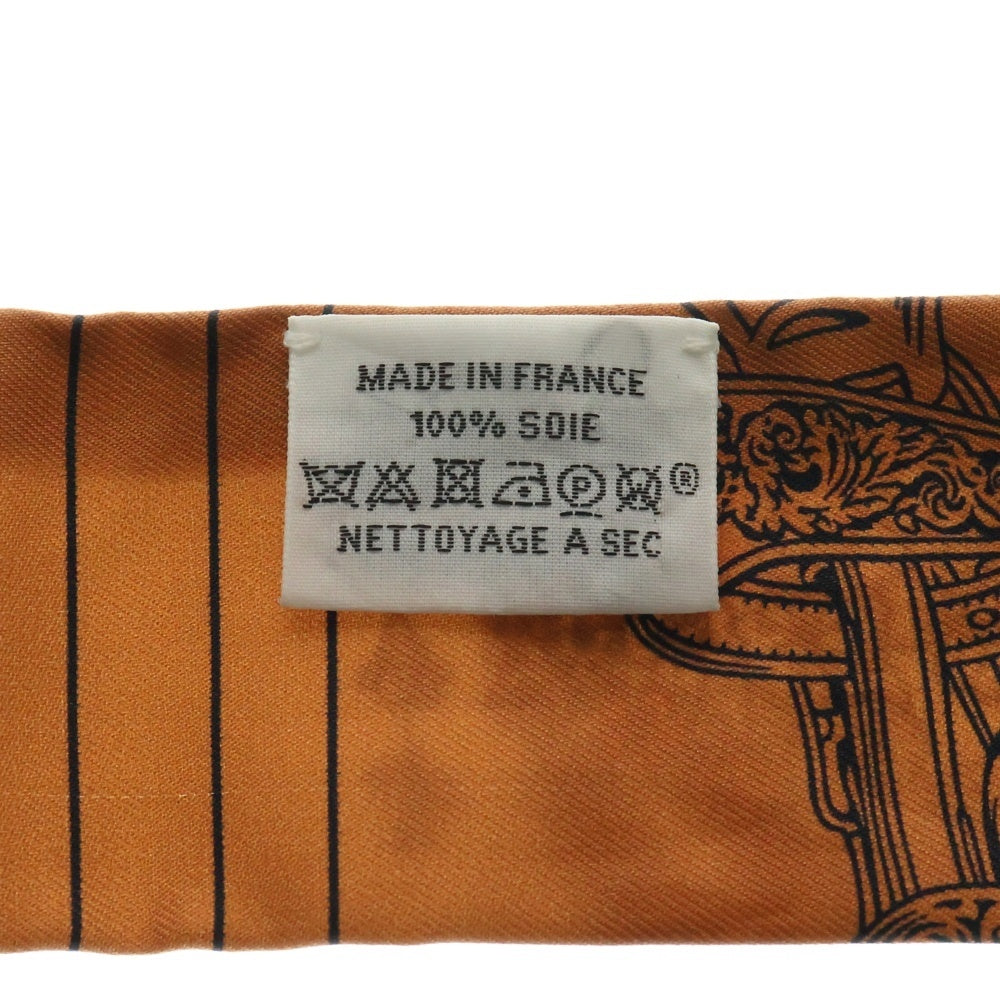 HERMES(エルメス) BRIDES DE GALAEN FLUERS ツイリー スカーフ ホワイト/ブラウン レディース