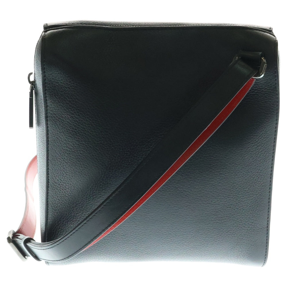 CHRISTIAN LOUBOUTIN(クリスチャンルブタン) ベンチレポーター ミディアム ショルダーバッグ ブラック/レッド 3195034