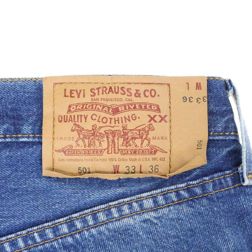Levi's(リーバイス) 90S 501 VINTAGE ボタン裏555 バレンシア工場 BIG E 紙パッチ ボタンフライデニムパンツ インディゴ