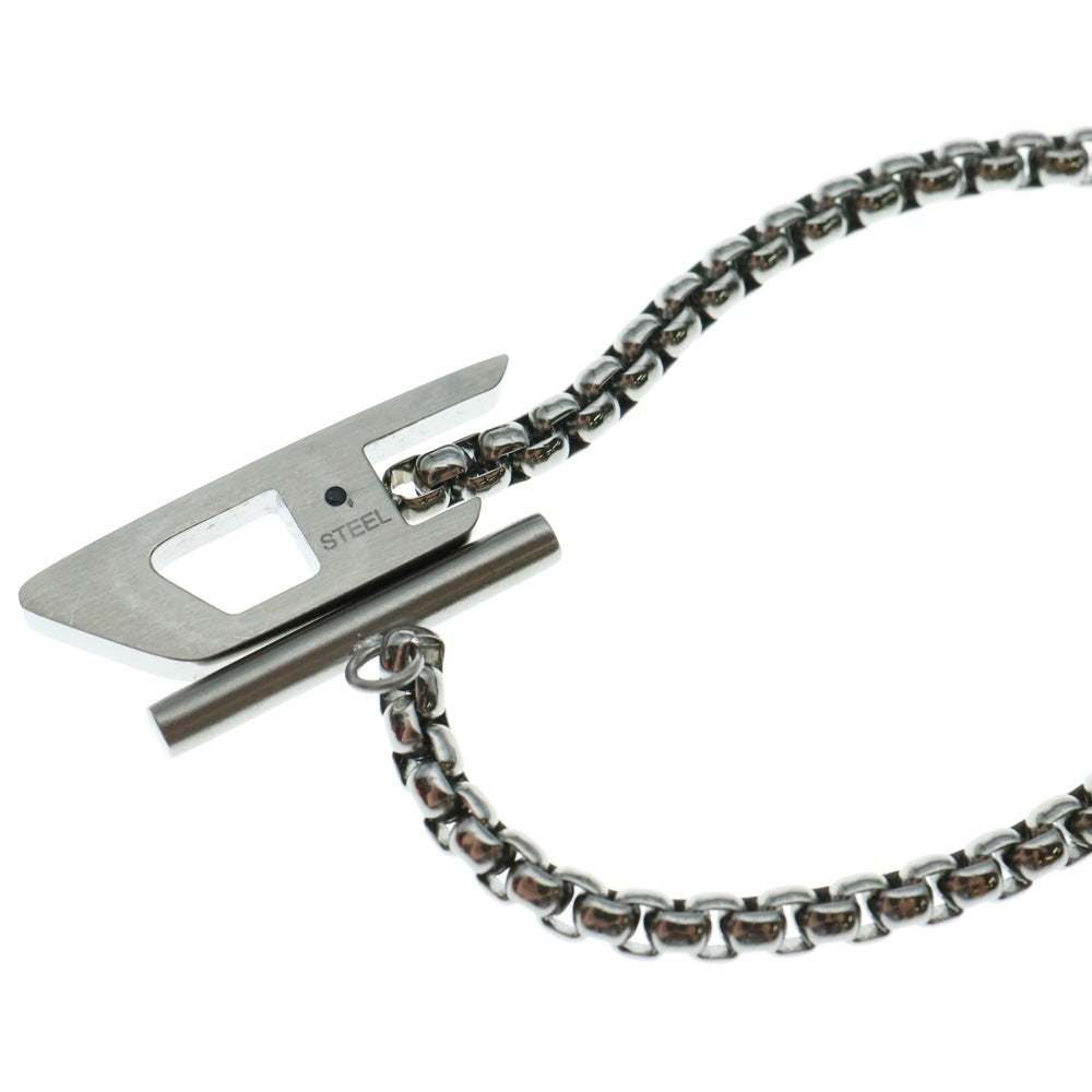 DIESEL(ディーゼル) STEEL Dロゴ ブレスレット シルバー DX1476040