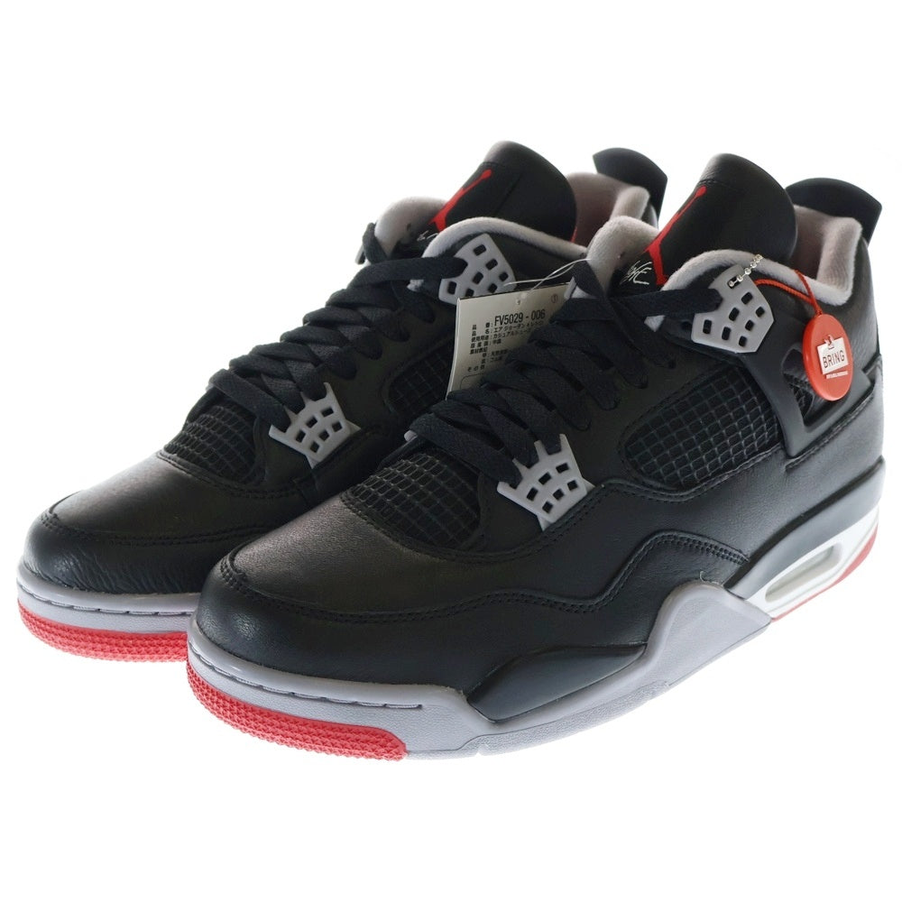 NIKE(ナイキ) AIR JORDAN 4 RETRO BRED REIMAGINED FV5029‐006 エアジョーダン4 ブレッド リイマジンド ハイカットスニーカー ブラック US10/28cm