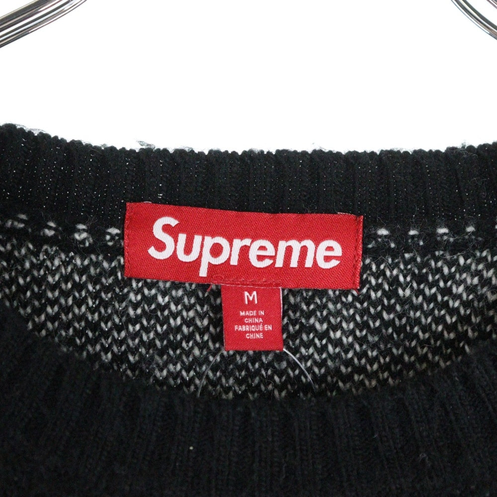 SUPREME(シュプリーム) 24AW Back Stripe Sweater バックストライプ セーター ブラック