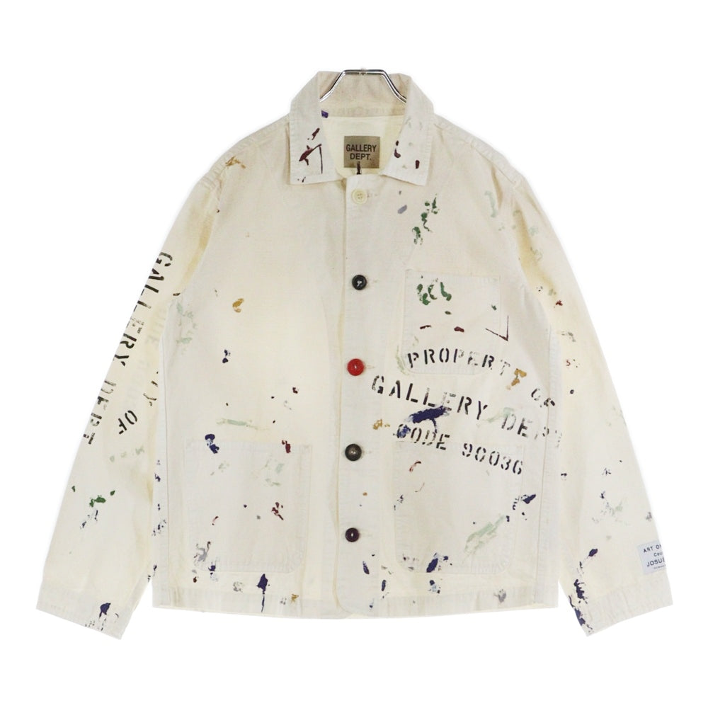 GALLERY DEPT.(ギャラリーデプト) 24SS EP overshirt EPオーバーシャツ ペイントデザイン シャツジャケット アイボリー EPJ-60030
