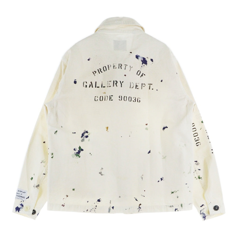 GALLERY DEPT.(ギャラリーデプト) 24SS EP overshirt EPオーバーシャツ ペイントデザイン シャツジャケット アイボリー EPJ-60030
