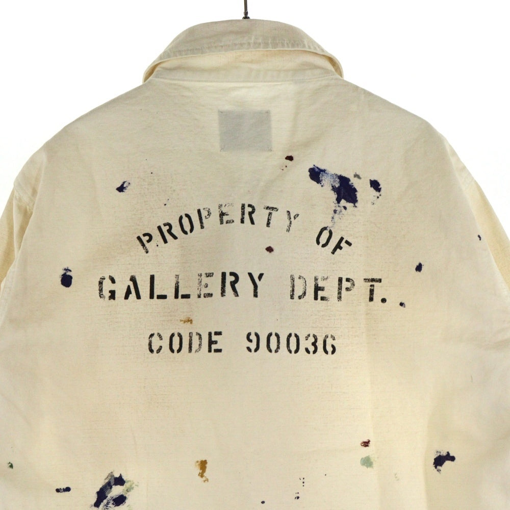 GALLERY DEPT.(ギャラリーデプト) 24SS EP overshirt EPオーバーシャツ ペイントデザイン シャツジャケット アイボリー EPJ-60030