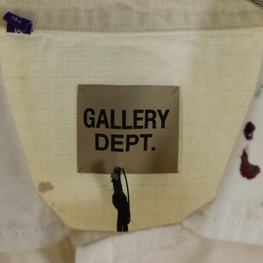 GALLERY DEPT.(ギャラリーデプト) 24SS EP overshirt EPオーバーシャツ ペイントデザイン シャツジャケット アイボリー EPJ-60030