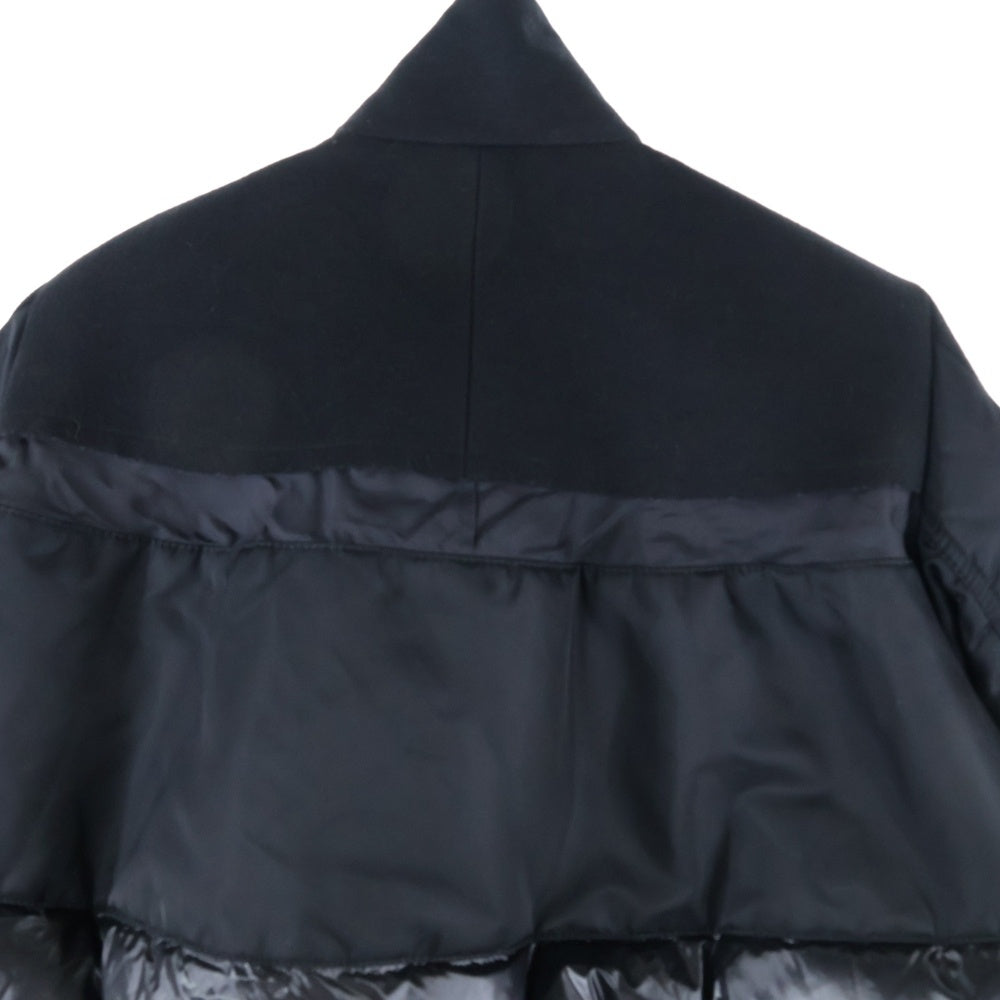 Sacai(サカイ) 18AW ダウン切替 ジップアップ ショートブルゾン ウールジャケット ブラック 18-04034