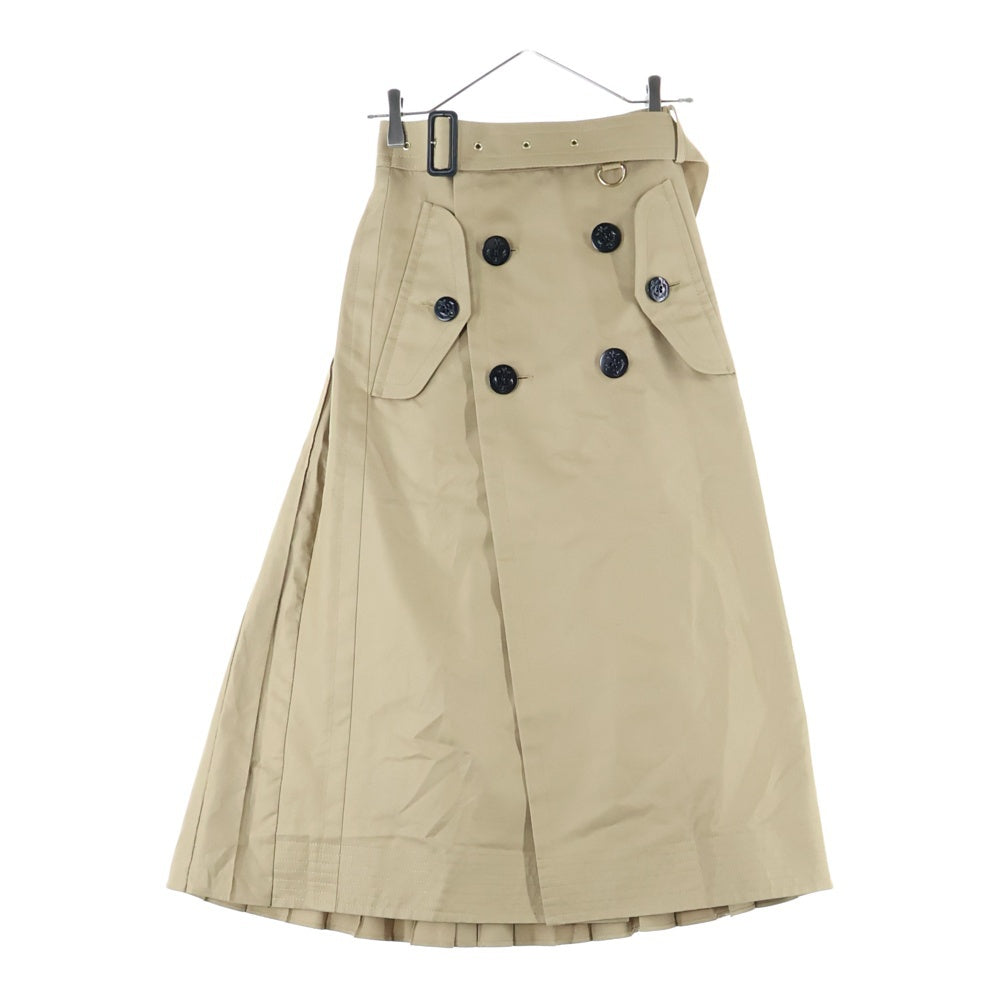 Sacai(サカイ) 23AW Cotton Gabardine Skirt コットンギャバーディンスカート ベージュ レディース 23-06965