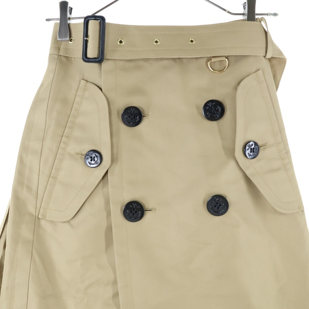 Sacai(サカイ) 23AW Cotton Gabardine Skirt コットンギャバーディンスカート ベージュ レディース 23-06965
