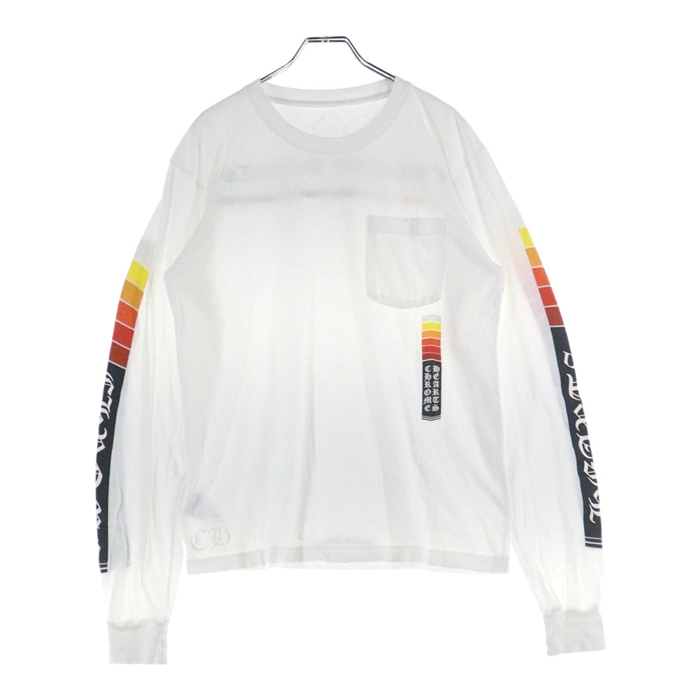 CHROME HEARTS(クロムハーツ) LONG SLEEVE T-SHIRT POCKET HOLLYWOOD 長袖TシャツロンTロングスリーブ ホワイト