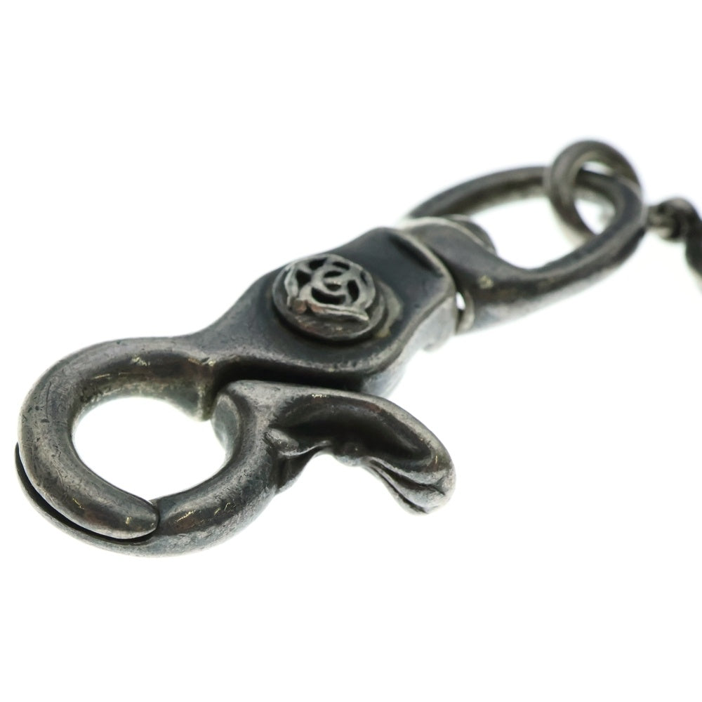 CHROME HEARTS(クロムハーツ) OLD 2BALL LONG-T オールド 2クリップロング #2フローラルボール ウォレットチェーン シルバー