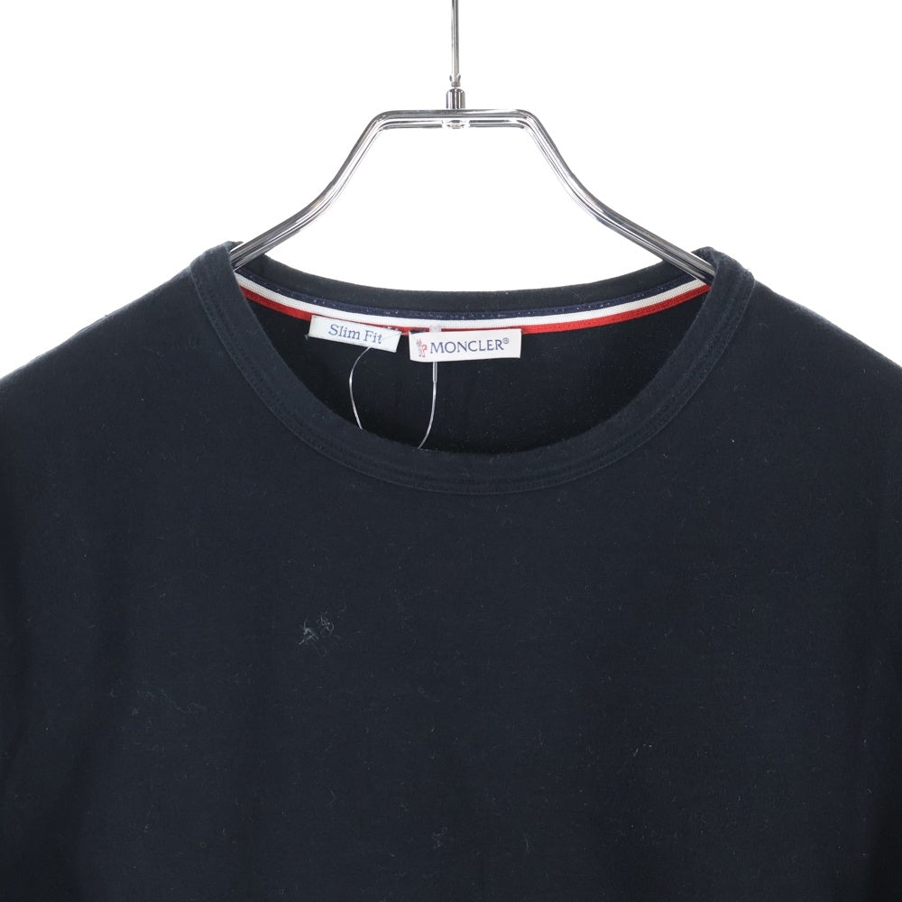 MONCLER(モンクレール) 23SS SLIM FIT スリムフィット トリコロール Tシャツ 半袖カットソー ブラック I10918C71600 87296