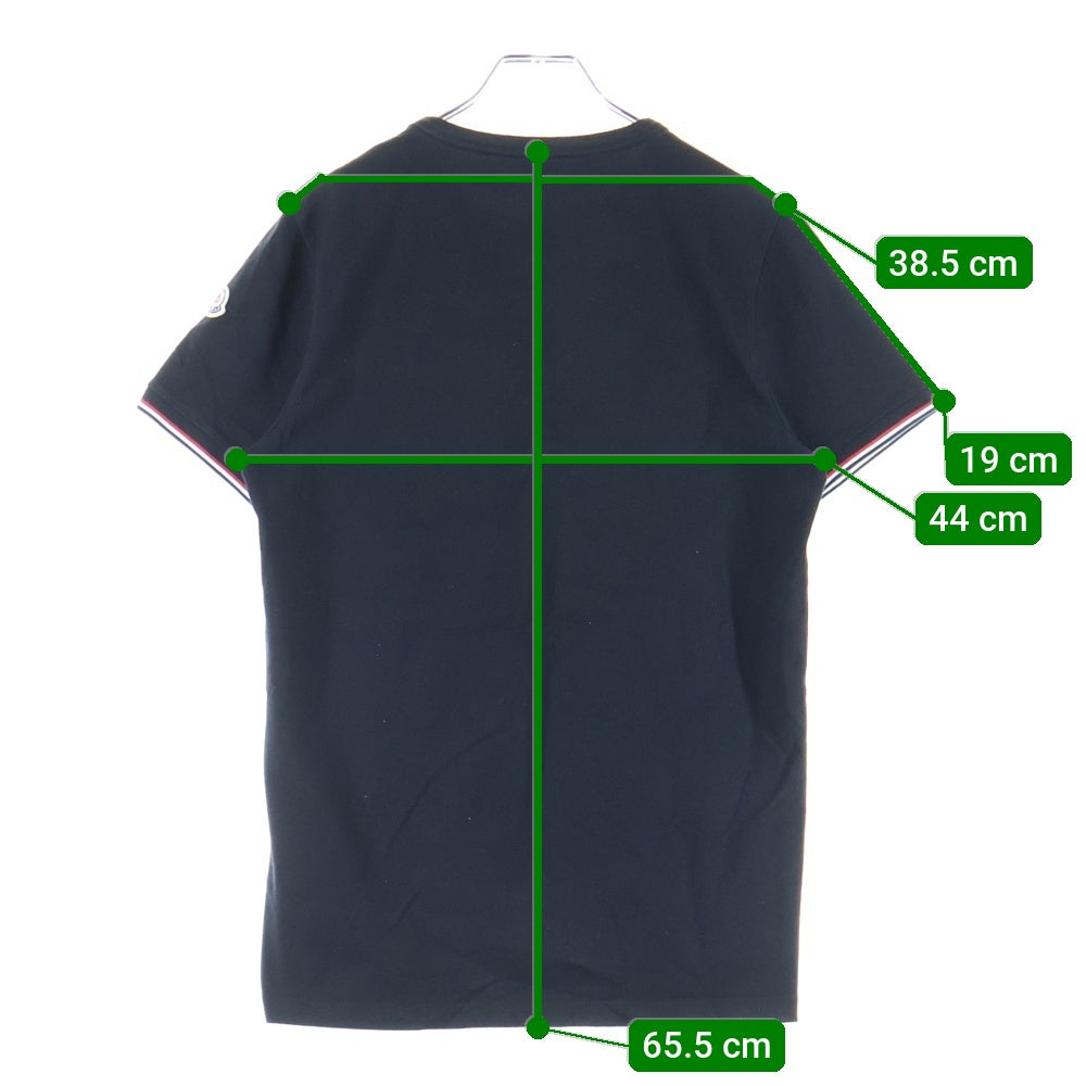 MONCLER(モンクレール) 23SS SLIM FIT スリムフィット トリコロール Tシャツ 半袖カットソー ブラック I10918C71600 87296