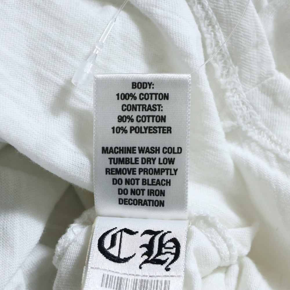 CHROME HEARTS(クロムハーツ) CH L S 2 クロスバックプリント ラグランTシャツ ロングカットソー ホワイト/グレー