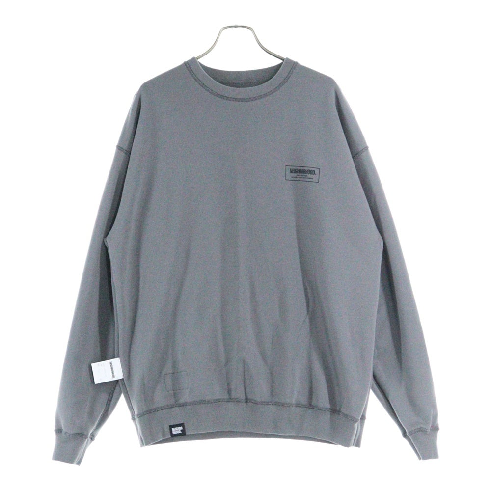 NEIGHBORHOOD(ネイバーフッド) 25AW REVERSIBLE SWEAT SHIRT L/S リバーシブル スウェットシャツ クルーネック グレー 252UWNH-CSM07