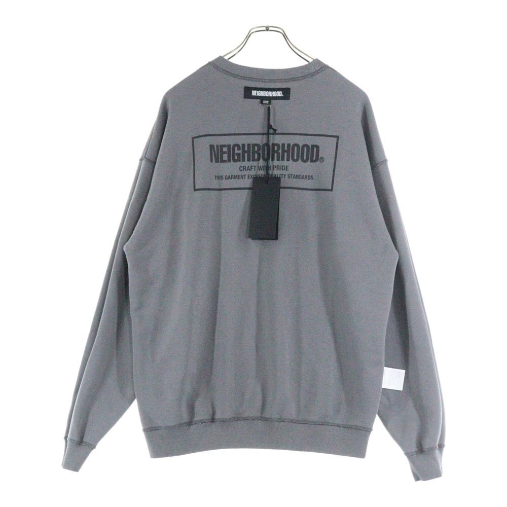 NEIGHBORHOOD(ネイバーフッド) 25AW REVERSIBLE SWEAT SHIRT L/S リバーシブル スウェットシャツ クルーネック グレー 252UWNH-CSM07