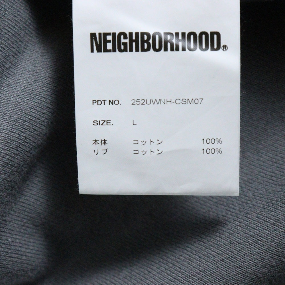 NEIGHBORHOOD(ネイバーフッド) 25AW REVERSIBLE SWEAT SHIRT L/S リバーシブル スウェットシャツ クルーネック グレー 252UWNH-CSM07