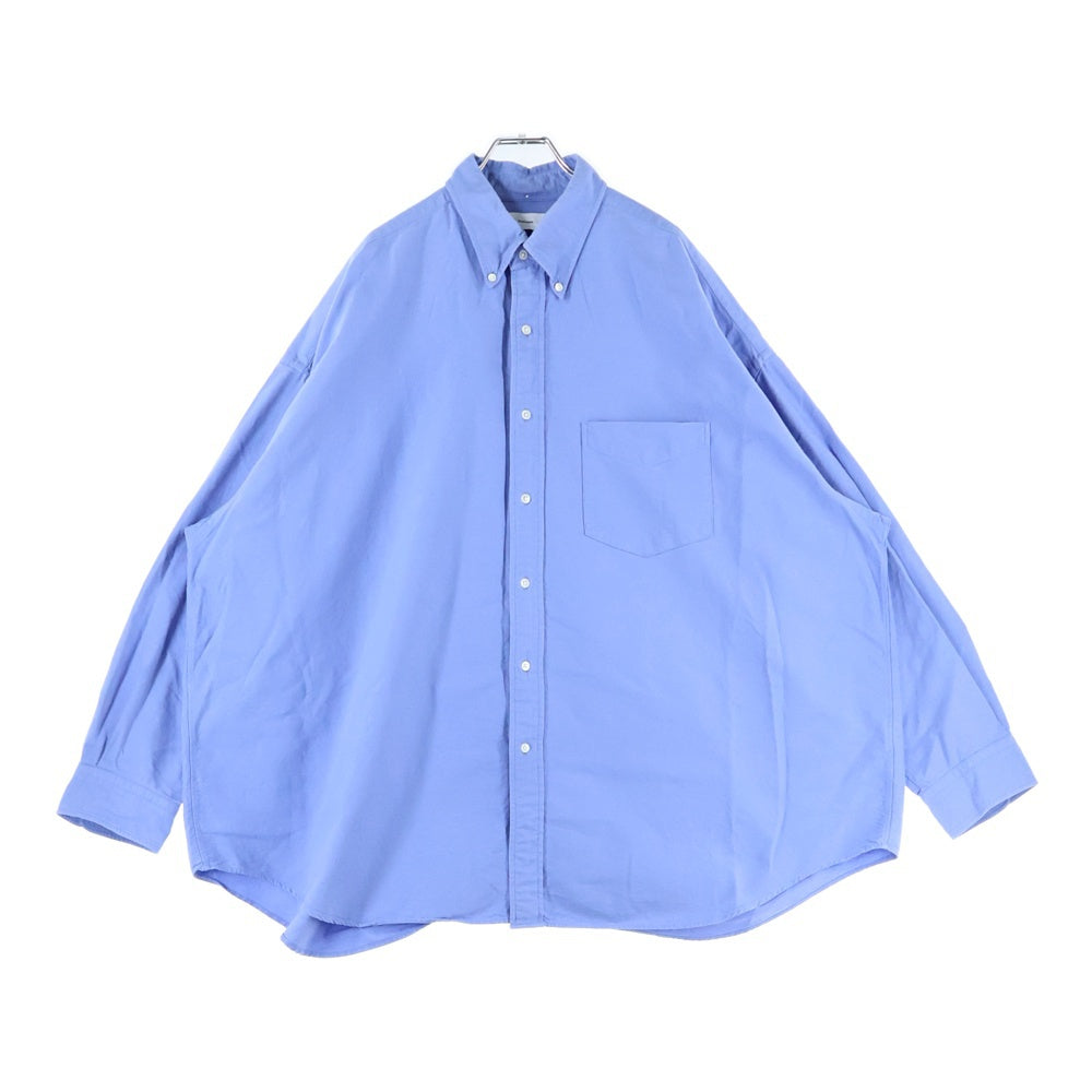 Graphpaper(グラフペーパー) 22AW コットン 長袖シャツ ブルー GM223-50071B