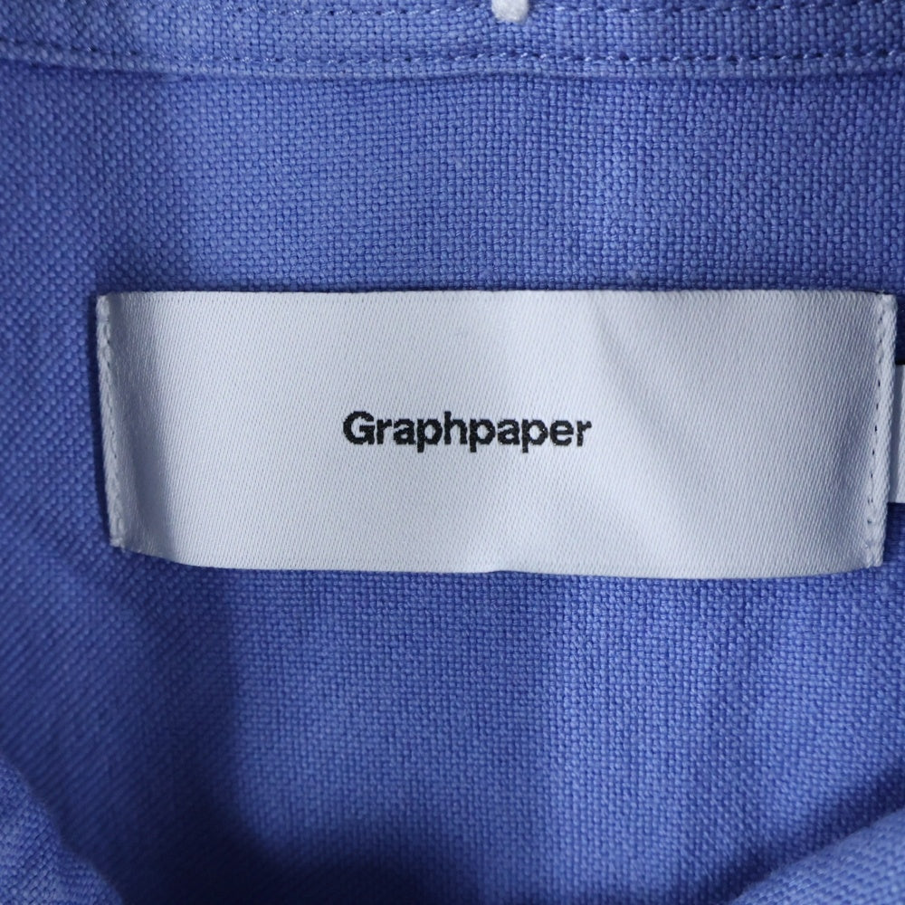 Graphpaper(グラフペーパー) 22AW コットン 長袖シャツ ブルー GM223-50071B