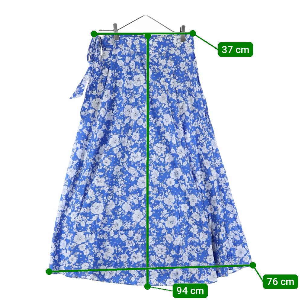 BEAUTY&YOUTH UNITED ARROWS(ビューティーアンドユースユナイテッドアローズ) 花柄 コットン ロングスカート ブルー/ホワイト レディース 1624-162-3393