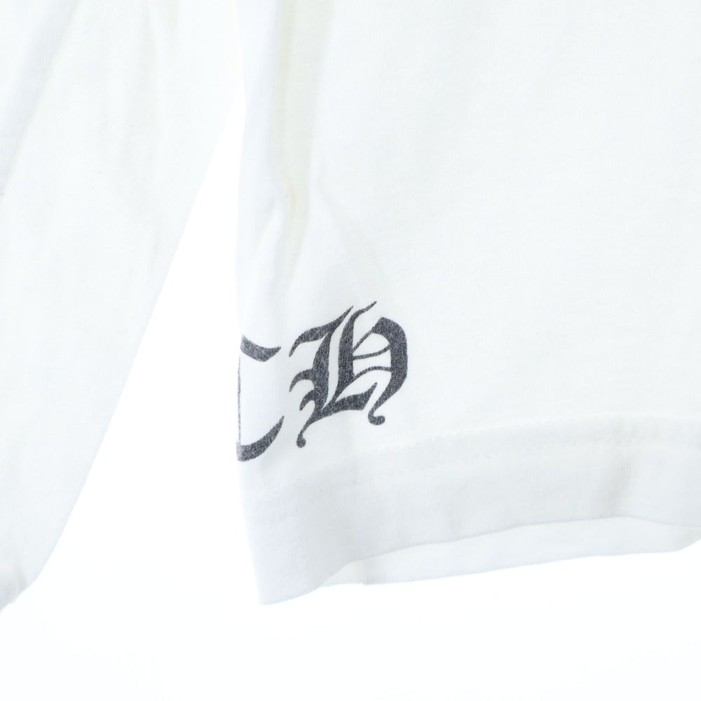 CHROME HEARTS(クロムハーツ) Back Print Logo バックプリント ロゴ ロンT 長袖ロングスリーブカットソー ホワイト