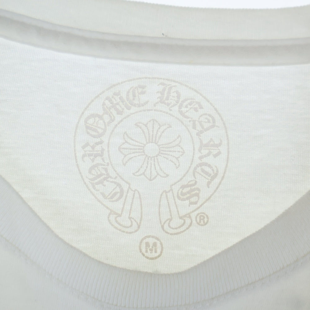 CHROME HEARTS(クロムハーツ) Back Print Logo バックプリント ロゴ ロンT 長袖ロングスリーブカットソー ホワイト