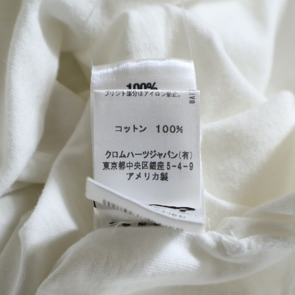 CHROME HEARTS(クロムハーツ) Back Print Logo バックプリント ロゴ ロンT 長袖ロングスリーブカットソー ホワイト