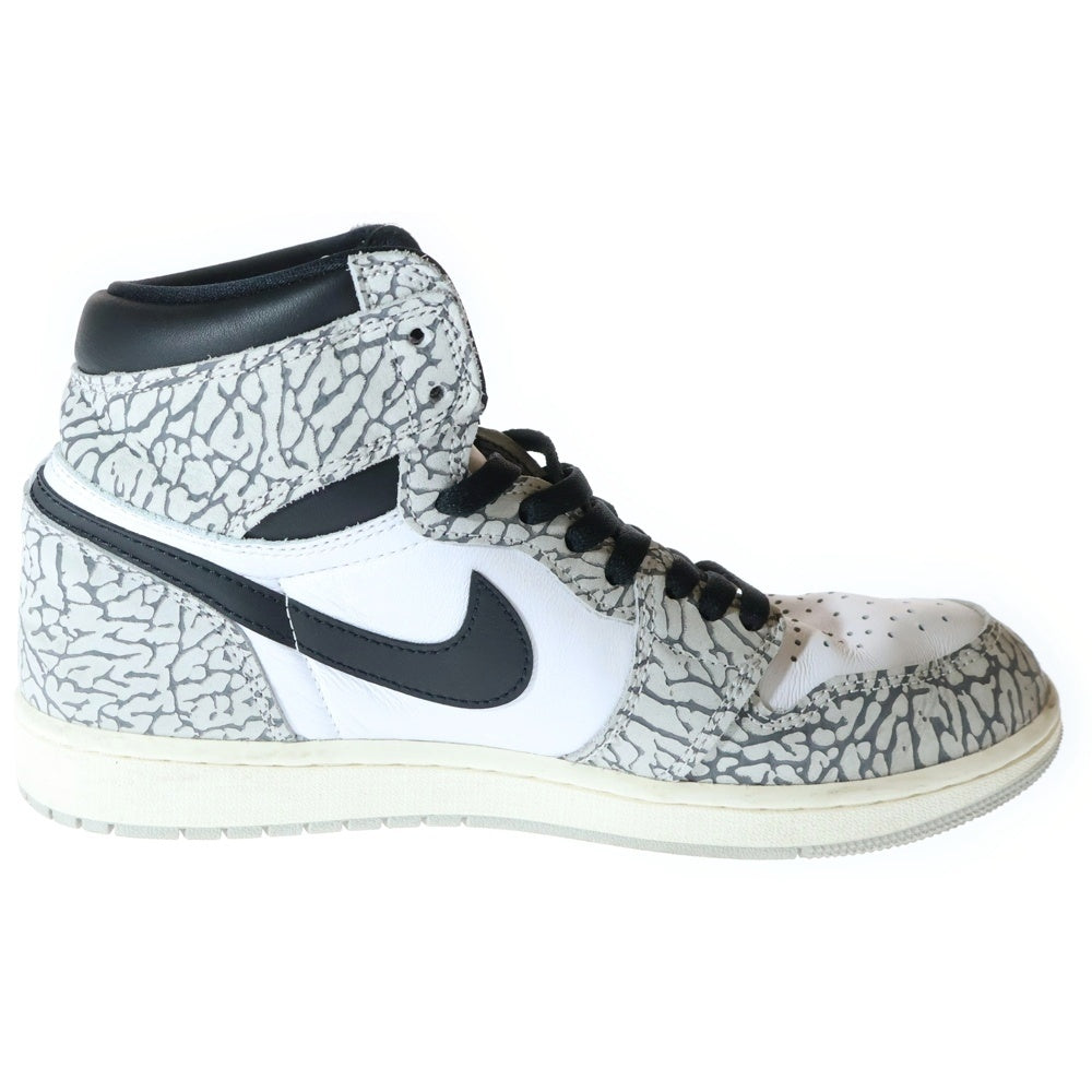 NIKE(ナイキ) AIR JORDAN 1 HIGH OG WHITE CEMENT DZ5485-052 エアジョーダン1 ホワイトセメント ハイカットスニーカー ホワイト/ブラック US9.5/27.5cm
