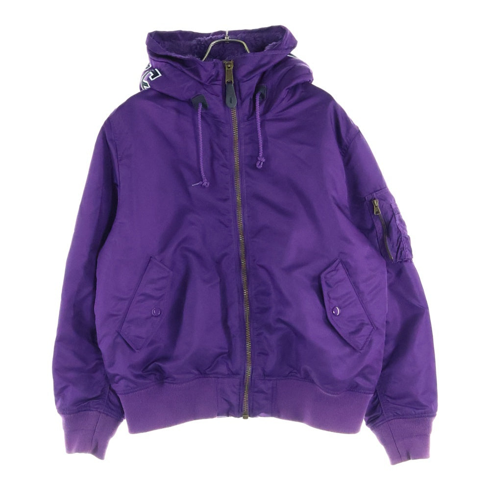 SUPREME(シュプリーム) 21AW Hooded MA-1 フーデッドMA-1 ジップアップジャケット ブルゾン パープル